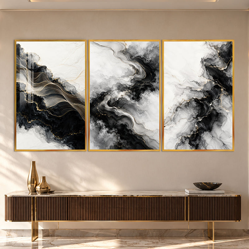 Golden Marble II with gold frame