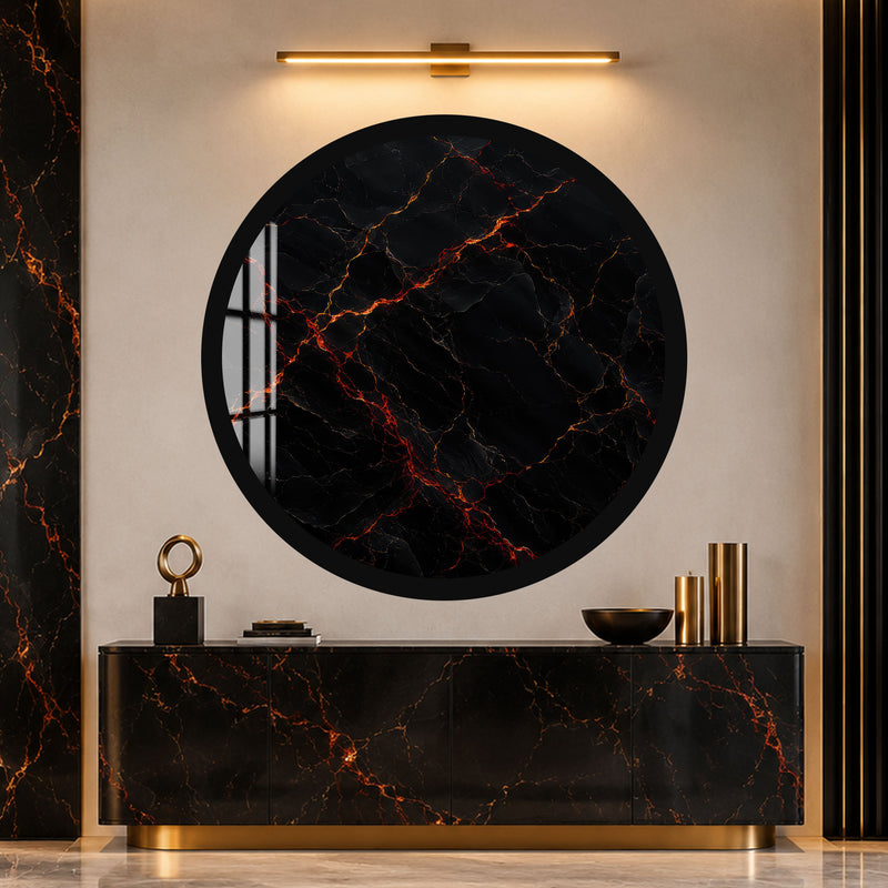 Ember Vein Marble with black frame