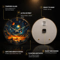 Cosmic Inferno — tempered glass, ultra HD print, ready to hang