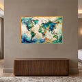 Gilded Azure World with gold frame