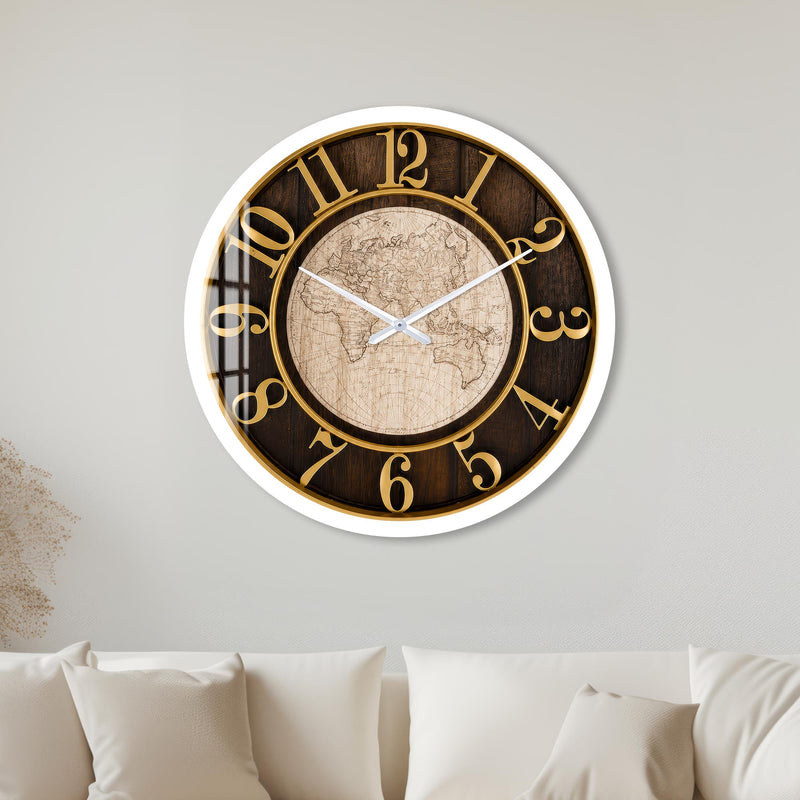Vintage World Map with white frame