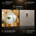 Gilded Mosaic — tempered glass, ultra HD print, ready to hang