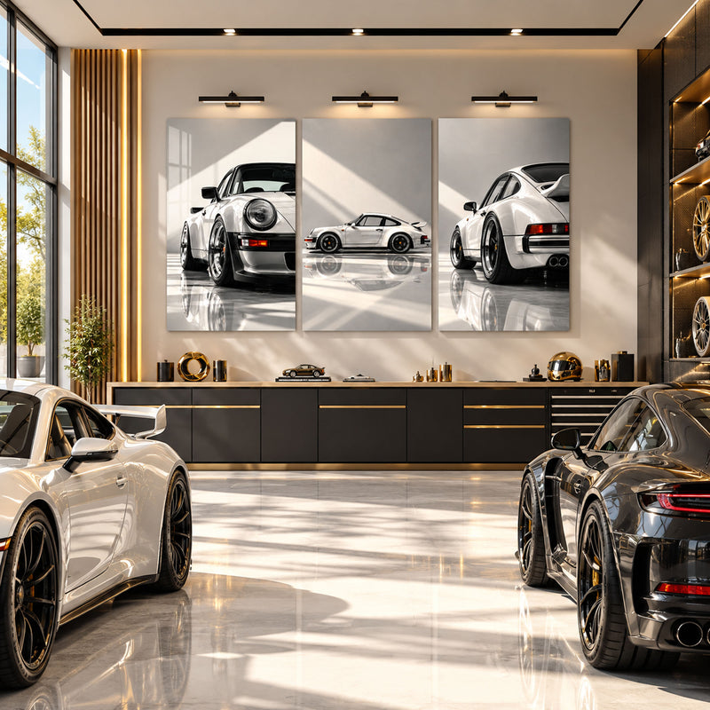 Classic Porsche lifestyle view