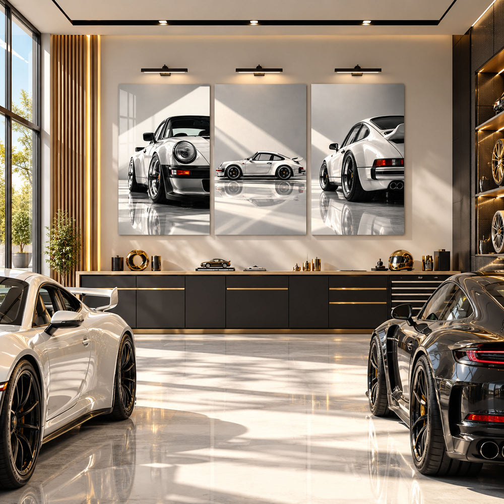 Classic Porsche lifestyle view