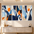 Blue Orange Abstract with white frame
