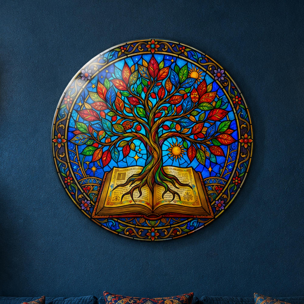 Tree Of Knowledge — tempered glass, ultra HD print, ready to hang