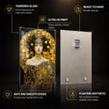 Artronauts Glass Print Golden Mosaic Muse Glass Wall Art
