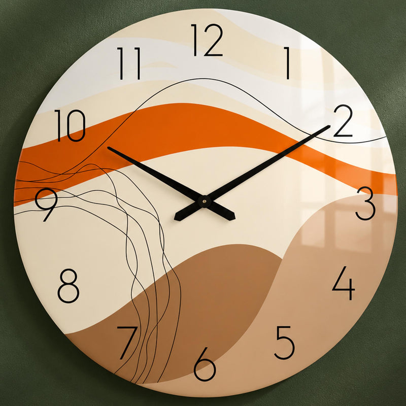 Abstract Terracotta Waves lifestyle view