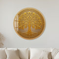 Golden Tree Of Life IV with black frame