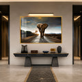 Elephant on the Open Road with gold frame