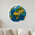 Vivid Earth Globe with white frame