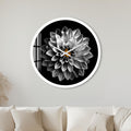 Monochrome Dahlia with white frame