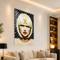 Artronauts Glass Print Golden Fashion Icon Glass Wall Art
