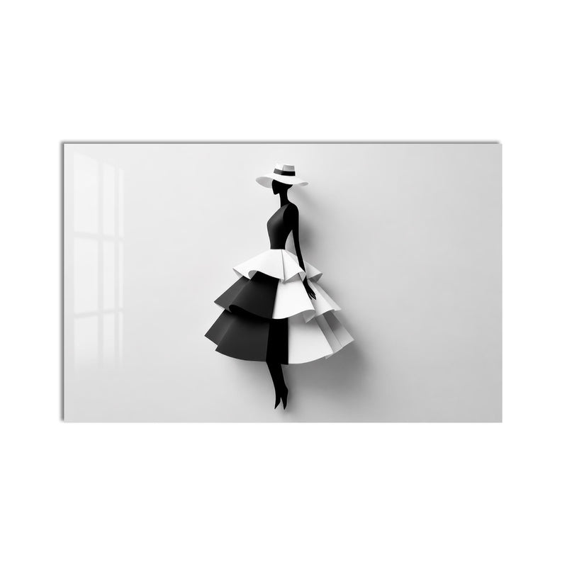 Monochrome Fashion Silhouette product shot on white background