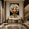 Artronauts Glass Print 12x18 cm | 4.7"x7.1" / Gold Mechanical Muse Glass Wall Art