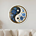 Floral Yin Yang with white frame
