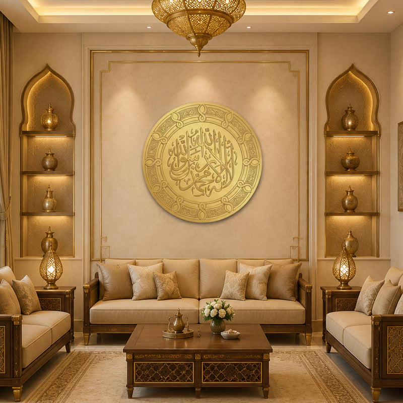 Shahada All-Gold Medallion lifestyle view