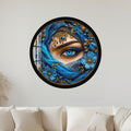 Veiled Sapphire Eye with black frame