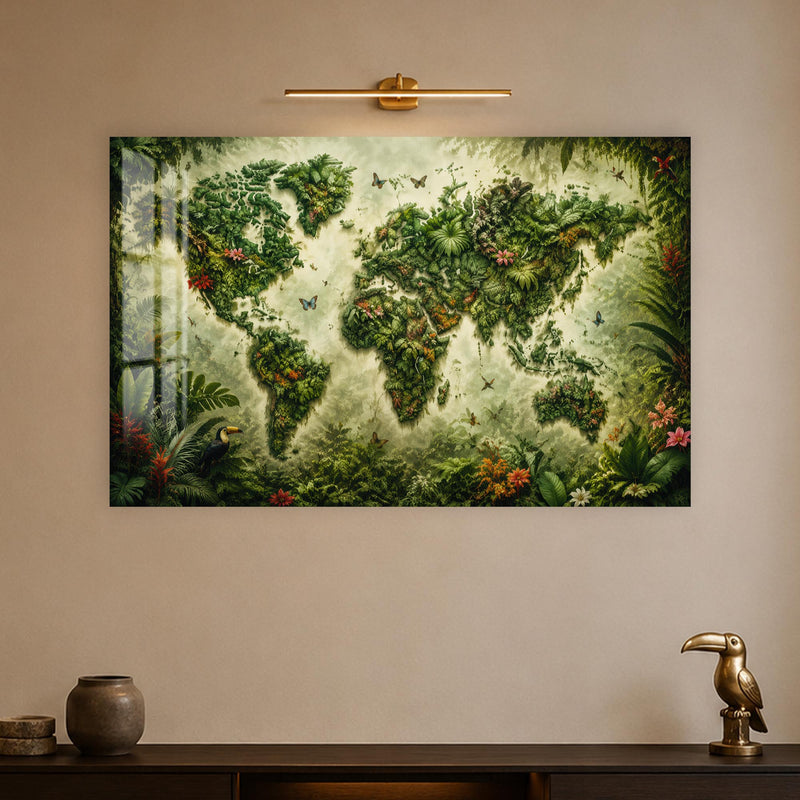 Tropical World Map lifestyle view