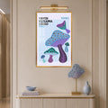 Polka Dot Mushrooms with gold frame