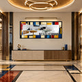 Mondrian Stained Glass with gold frame