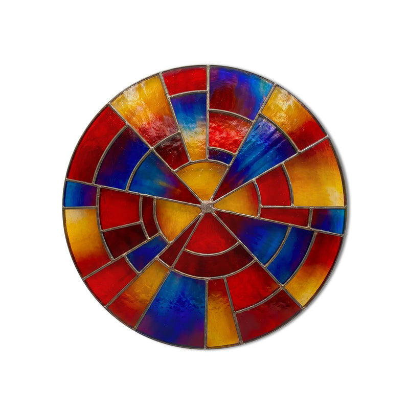 Radial Stained Glass Sunburst product shot on white background