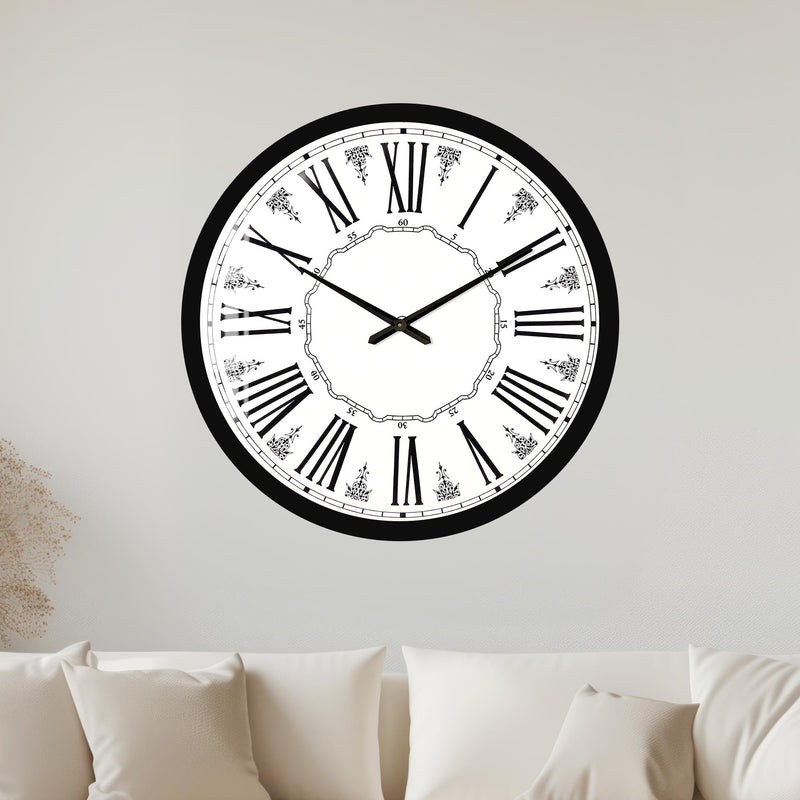 Classic Roman Numerals with black frame