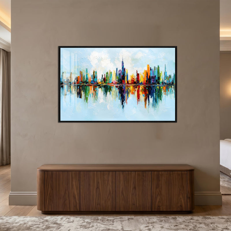 Vibrant Skyline Reflections lifestyle view