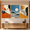 Abstract Rhythm with gold frame
