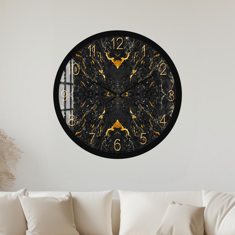 Black Gold Marble with black frame