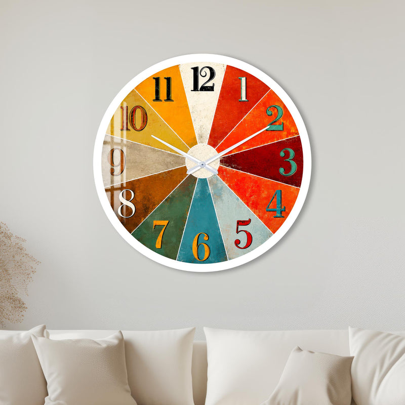 Retro Sunburst with white frame