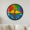 Rainbow Tree Of Life with black frame