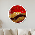 Crimson Golden Waves with white frame