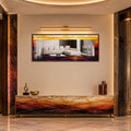 Molten Sunset Horizon with walnut frame