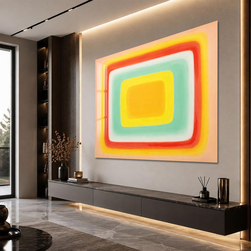 Warm Nested Rectangles angled lifestyle view