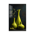 Sculptural Green Vases product shot on white background