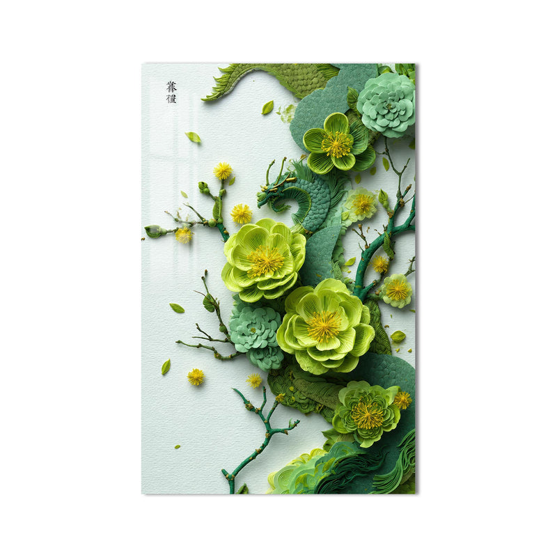 Emerald Dragon Blossoms product shot on white background