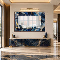 Celestial Sapphire Mosaic with walnut frame