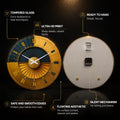 Gilded Roman Dial — tempered glass, ultra HD print, ready to hang