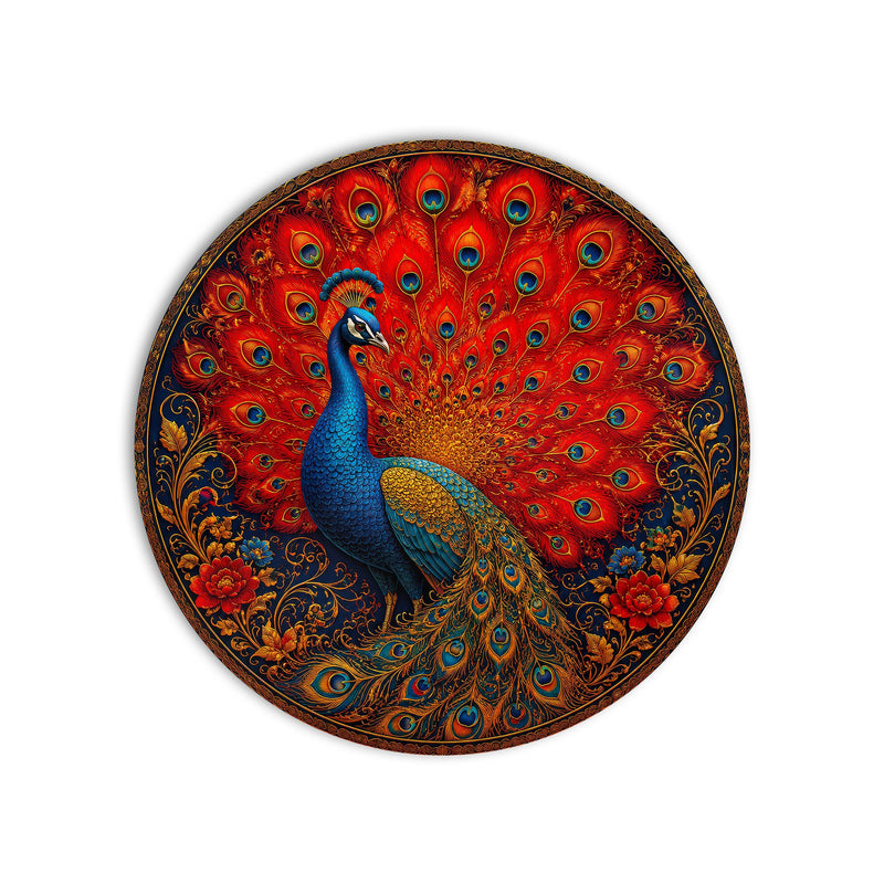 Crimson Peacock Fan product shot on white background