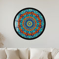 Crystal Flower Burst Mandala with black frame