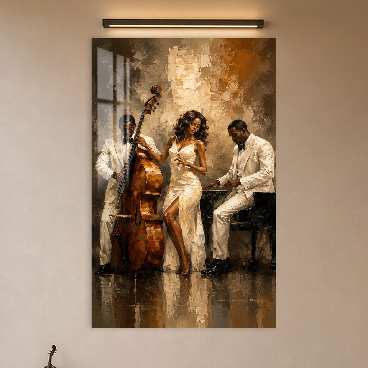 Midnight Jazz Trio in a modern room