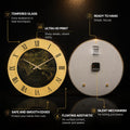Golden World Map — tempered glass, ultra HD print, ready to hang