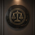 Golden Libra — tempered glass, ultra HD print, ready to hang