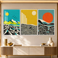 Abstract Horizons with white frame