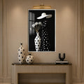 Polka Dot Elegance with silver frame