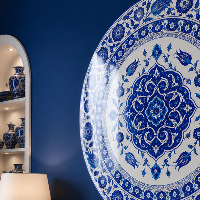 Ottoman Blue Medallion lifestyle view