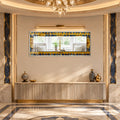 Sapphire Cathedral Mosaic with silver frame