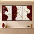 Crimson Ivory Flow with walnut frame