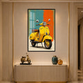 Yellow Vintage Scooter with black frame